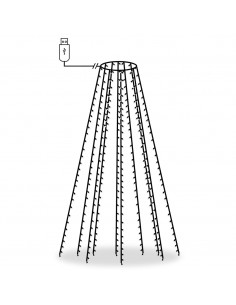 Rete di Luce per Albero di Natale 250 LED Multicolore 250 cm 2