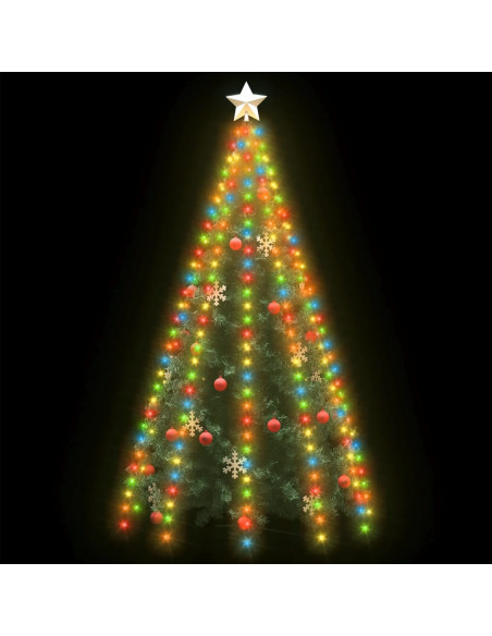 Rete di Luce per Albero di Natale 250 LED Multicolore 250 cm