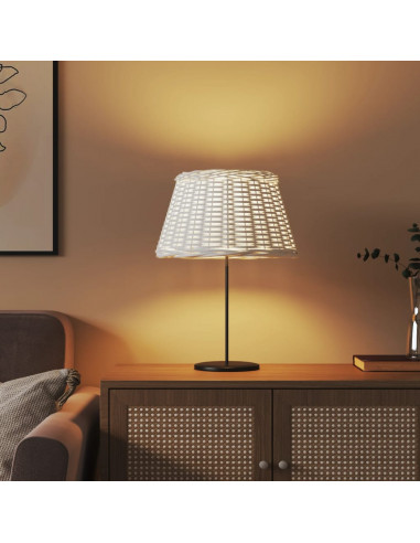 Paralume Bianco Ø50x30 cm in Vimini