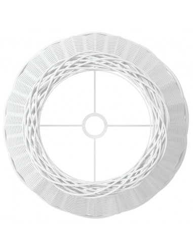 Paralume Bianco Ø50x30 cm in Vimini