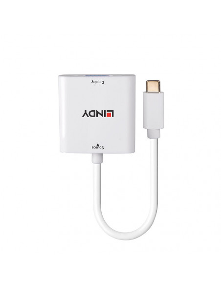 Lindy 43355 cavo e adattatore video USB tipo-C VGA (D-Sub) Bianco