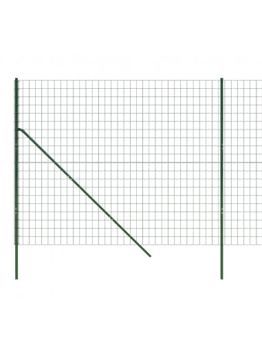 Recinzione Metallica Verde 1,4x10 m in Acciaio Zincato