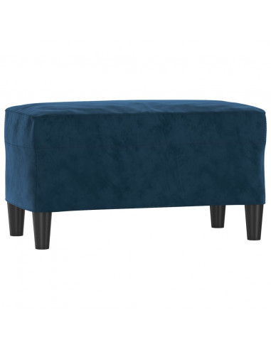 Panca Blu 70x35x41 cm in Velluto