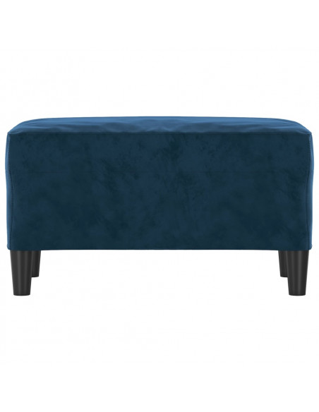 Panca Blu 70x35x41 cm in Velluto