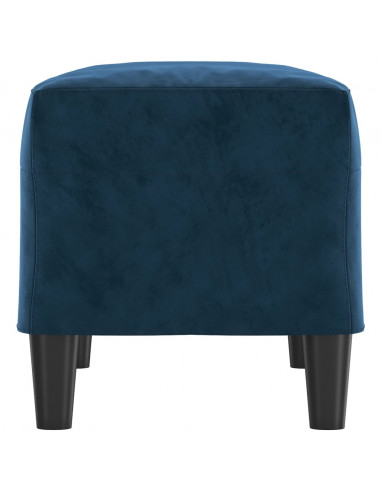 Panca Blu 70x35x41 cm in Velluto