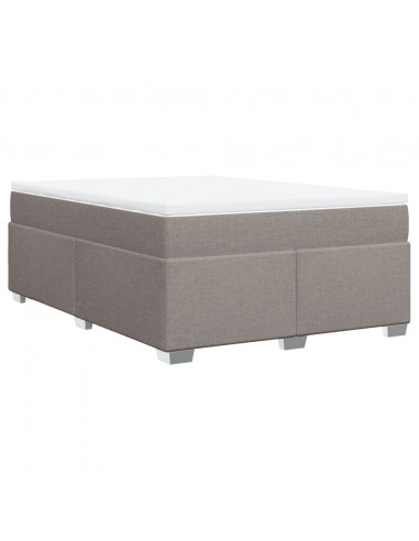 Giroletto a Molle con Materasso Tortora 160x200 cm in Tessuto