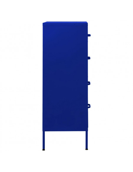 Cassettiera Blu Marino 80x35x101,5 cm in Acciaio