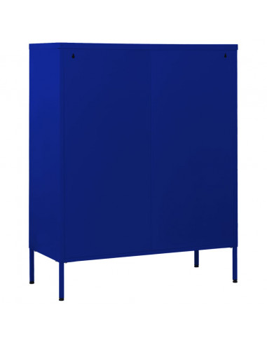 Cassettiera Blu Marino 80x35x101,5 cm in Acciaio