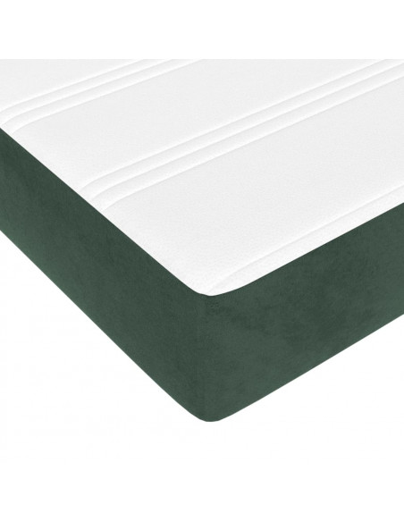 Materasso a Molle Verde Scuro 180x200x20 cm in Velluto