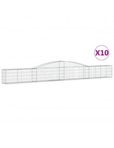 Cesti Gabbioni ad Arco 10 pz 400x30x40/60 cm Ferro Zincato 2