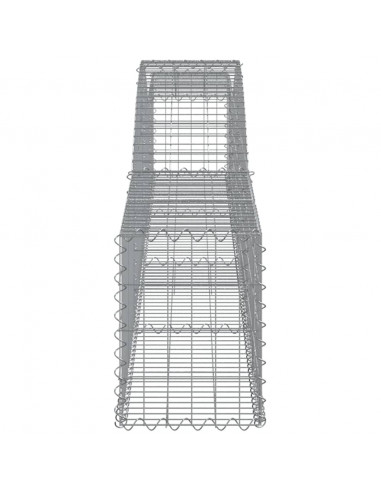 Cesti Gabbioni ad Arco 10 pz 400x30x40/60 cm Ferro Zincato