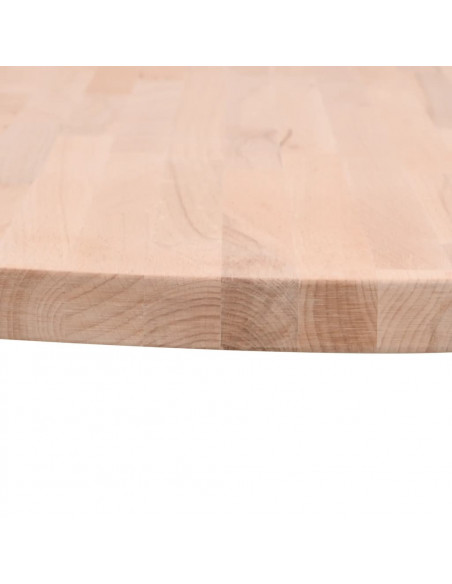 Piano per Tavolo Ø50x1,5 cm Rotondo in Legno Massello di Faggio