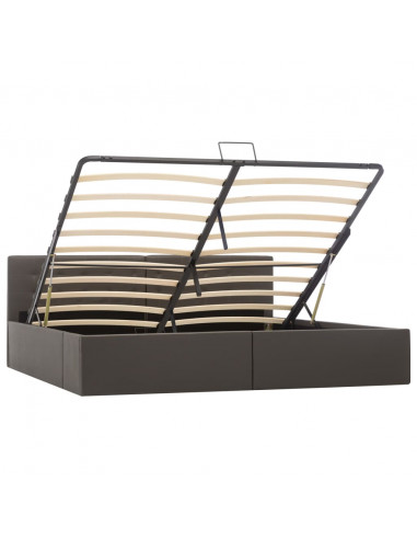 Giroletto Contenitore Idraulico Grigio Similpelle 180x200cm