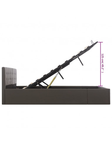 Giroletto Contenitore Idraulico Grigio Similpelle 180x200cm