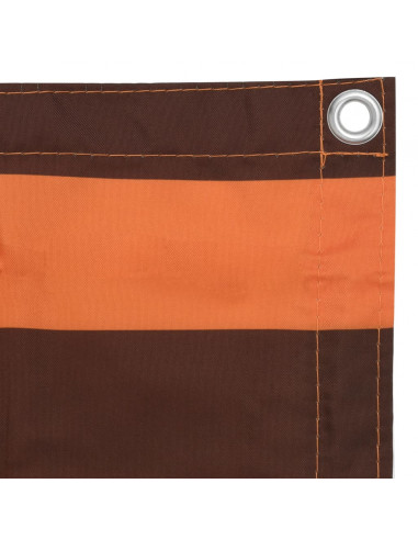 Paravento Balcone Arancione e Marrone 120x300 cm Tessuto Oxford