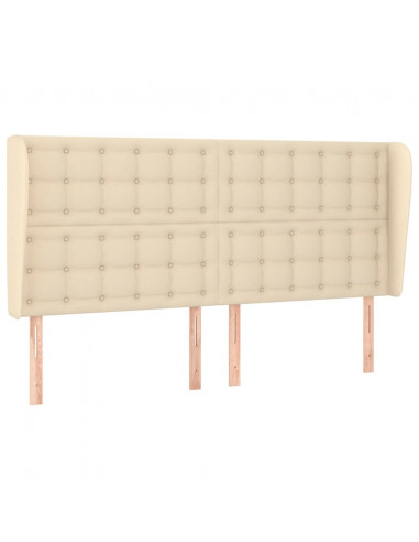 Testiera ad Orecchio Crema 163x23x118/128 cm in Tessuto