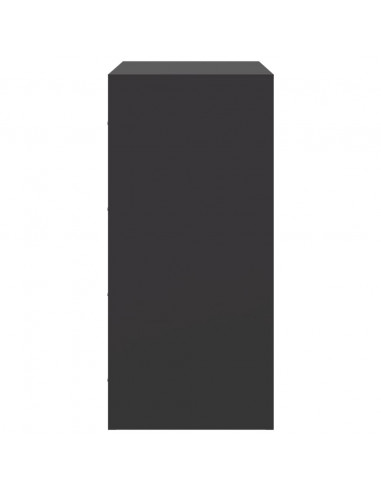 Credenza Nera 67x39x83 cm in Acciaio