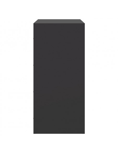 Credenza Nera 67x39x83 cm in Acciaio