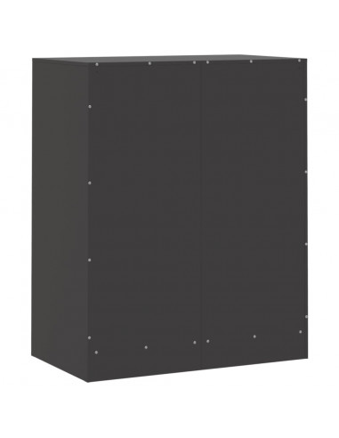 Credenza Nera 67x39x83 cm in Acciaio