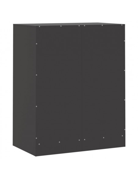 Credenza Nera 67x39x83 cm in Acciaio