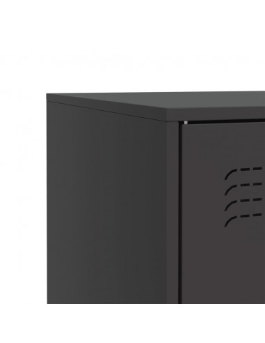 Credenza Nera 67x39x83 cm in Acciaio