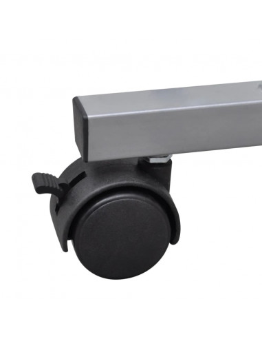 Scrivania per Computer con Ripiano Estraibile Nero