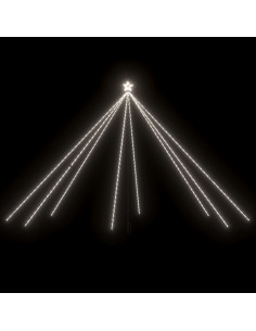 Luci Albero di Natale Interni Esterni 800 LED Bianco Freddo 5 m 2