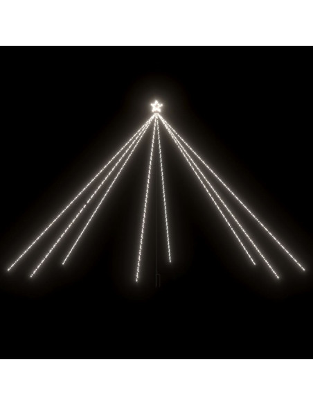 Luci Albero di Natale Interni Esterni 800 LED Bianco Freddo 5 m