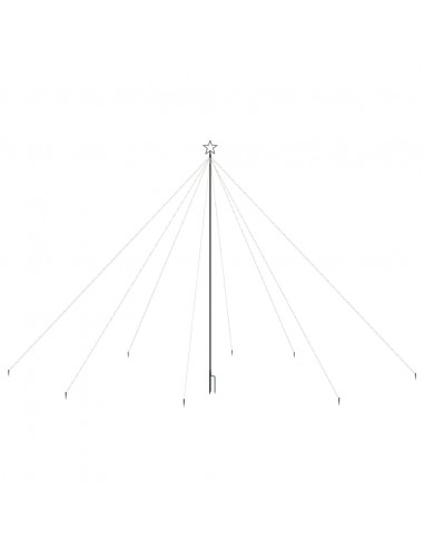 Luci Albero di Natale Interni Esterni 800 LED Bianco Freddo 5 m