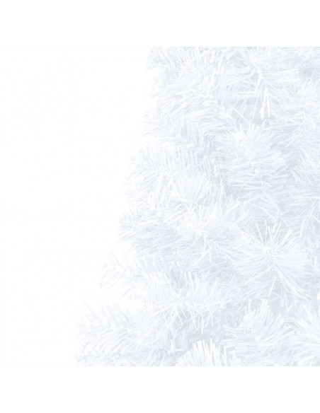 Set Albero Natale Artificiale a Metà LED Palline Bianco 150cm