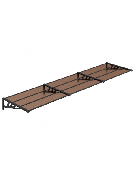 Tettoia per Porta Nera 358,5x90 cm in Policarbonato