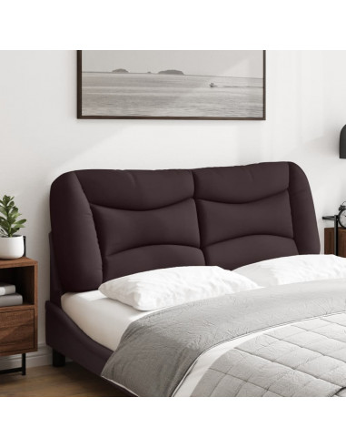 Cuscino Testiera Marrone Scuro 140 cm in Tessuto