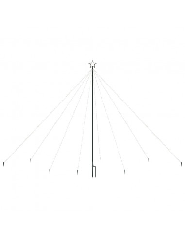 Luci per Albero di Natale Interni Esterni 576 LED Blu 3,6 m