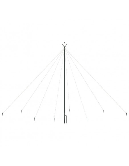 Luci per Albero di Natale Interni Esterni 576 LED Blu 3,6 m