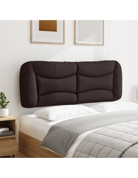 Cuscino Testiera Marrone Scuro 140 cm in Tessuto