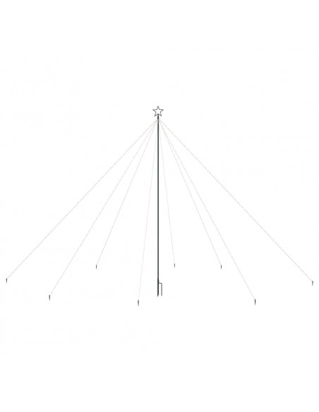 Luci per Albero di Natale Interni Esterni 800 LED Blu 5 m