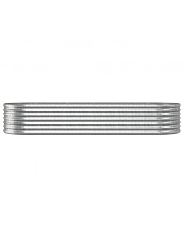 Letto Giardino Acciaio Verniciato a Polvere 224x80x36cm Argento