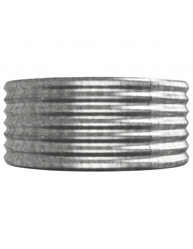 Letto Giardino Acciaio Verniciato a Polvere 224x80x36cm Argento