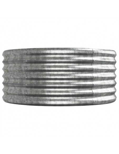 Letto Giardino Acciaio Verniciato a Polvere 224x80x36cm Argento