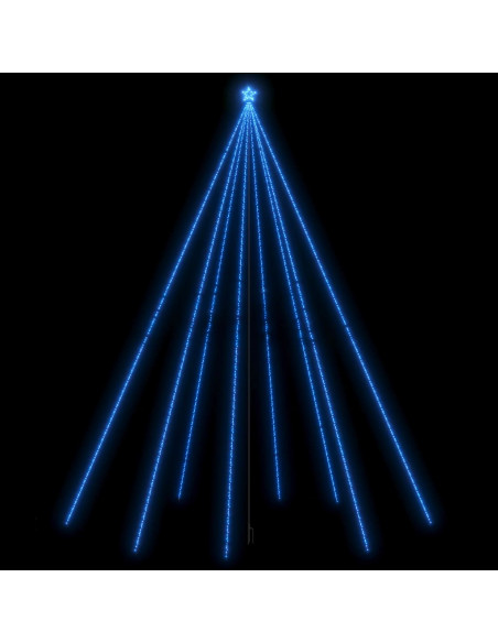 Luci per Albero di Natale Interni Esterni 1300 LED Blu 8 m