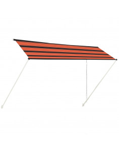 Tenda da Sole Retrattile 400x150 cm Arancione e Marrone 2