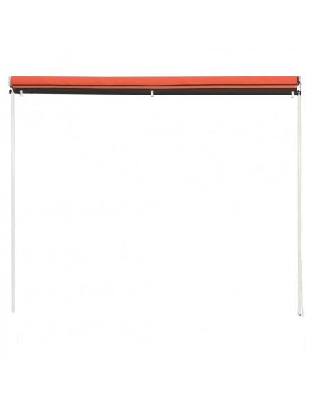 Tenda da Sole Retrattile 400x150 cm Arancione e Marrone