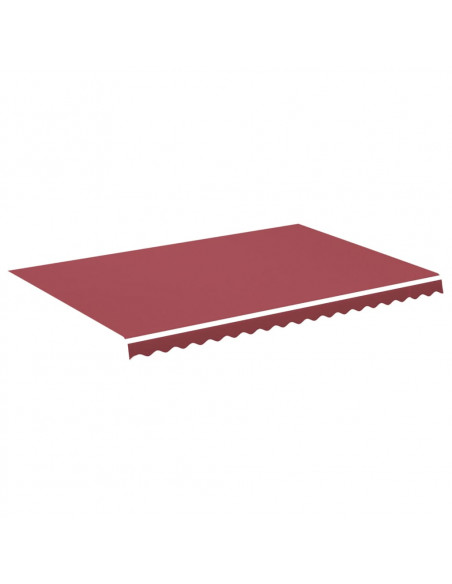 Tessuto di Ricambio per Tenda da Sole Rosso Borgogna 4,5x3 m