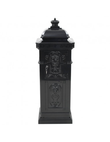 Cassetta della Posta in Alluminio Inossidabile Vintage Nera