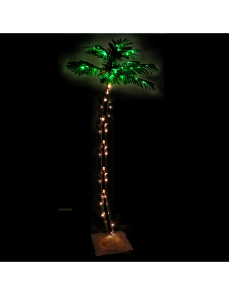 Palma con LED Bianco Caldo 96 LED 180 cm