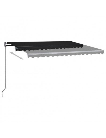 Tenda Automatica con Sensore Vento e LED 400x300 cm Antracite