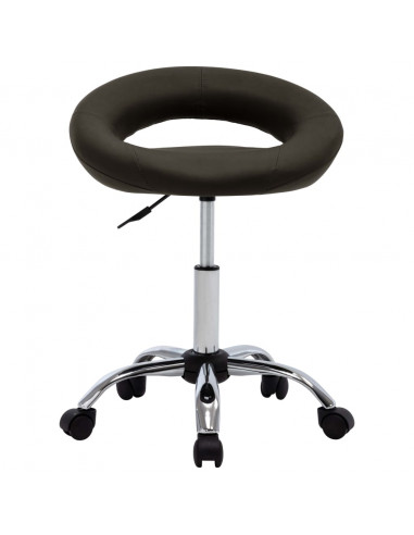 Sedia da Lavoro con Ruote Marrone in Similpelle