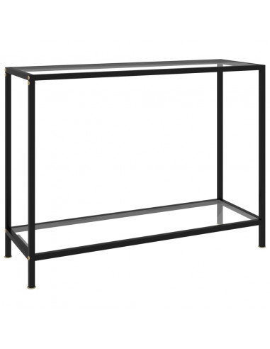 Tavolo Consolle Trasparente 100x35x75 cm in Vetro Temperato