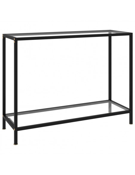 Tavolo Consolle Trasparente 100x35x75 cm in Vetro Temperato