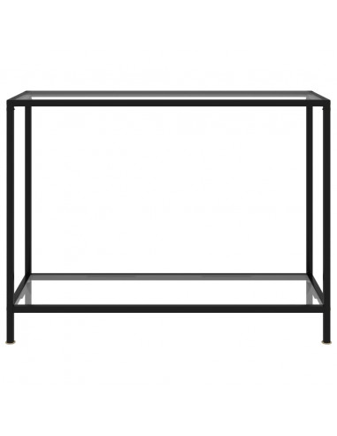 Tavolo Consolle Trasparente 100x35x75 cm in Vetro Temperato